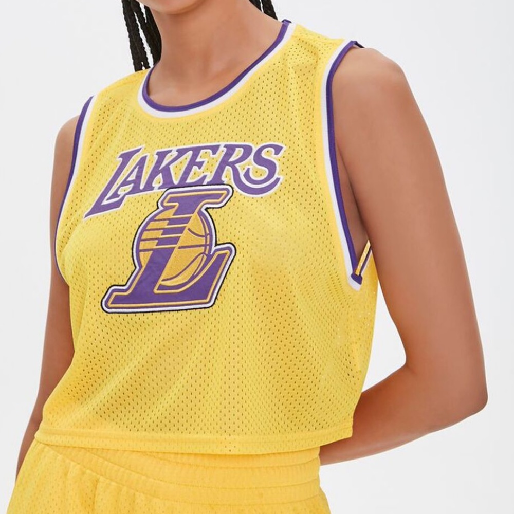 Forever 21 limited Edition Lakers Crop Jersey